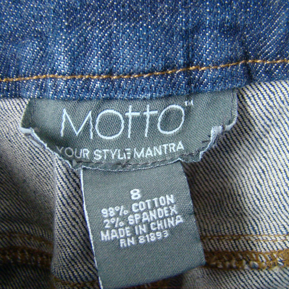 New - MOTTO Stretch Mid Rise Boot Cut Jeans - 8 - Picture 4 of 5